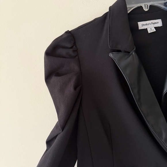 Shelby & Palmer Classic Sophisticated Black Blazer Dress with Sleek Design - Picture 5 of 14